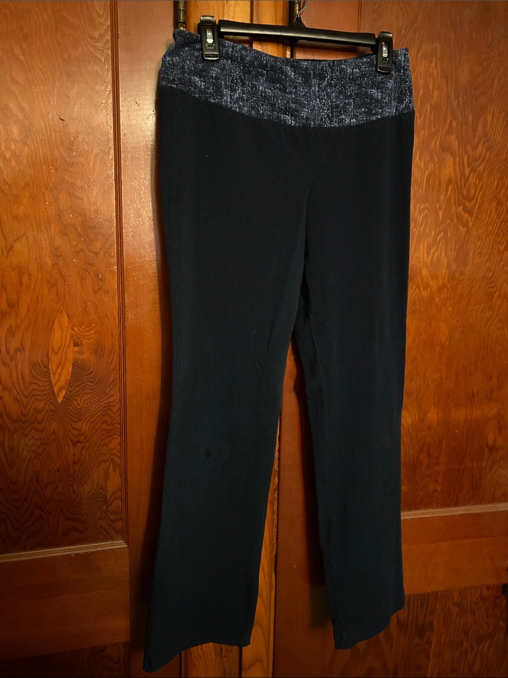 Style & Co. Navy Wide-Leg Pull-On Pants with Heathered Waistband